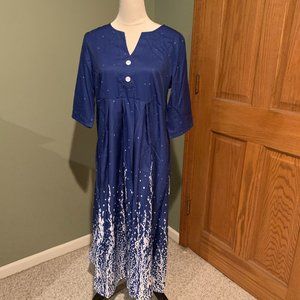 LIGHT WEIGHT BLUE DRESS SIZE L  #375